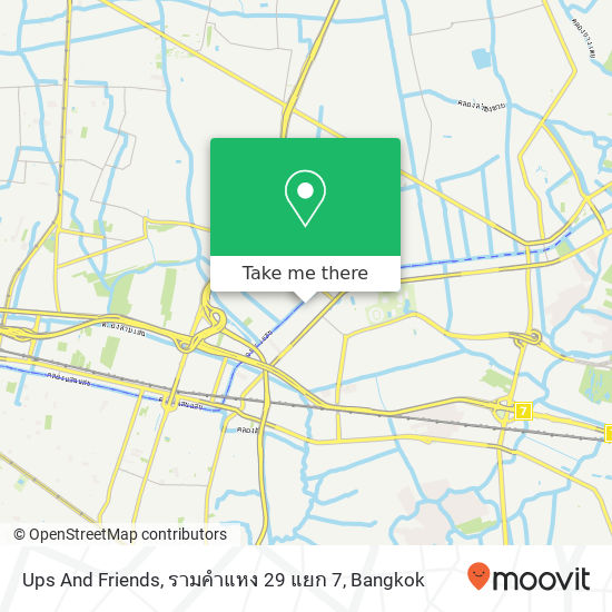 Ups And Friends, รามคำแหง 29 แยก 7 map