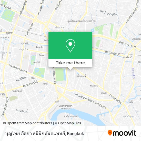 บุญไทย กัลยา คลินิกทันตแพทย์ map