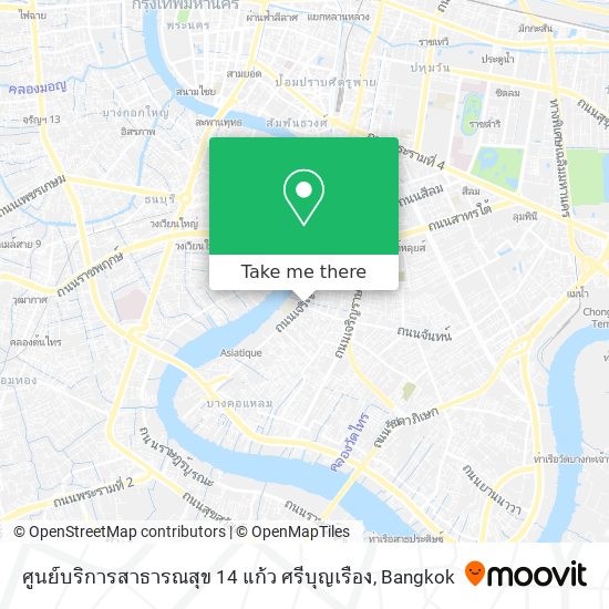 ศูนย์บริการสาธารณสุข 14 แก้ว ศรีบุญเรือง map