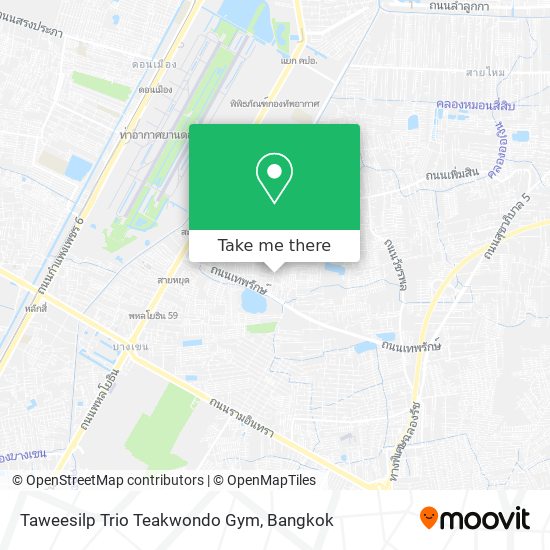 Taweesilp Trio Teakwondo Gym map