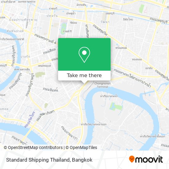 Standard Shipping Thailand map