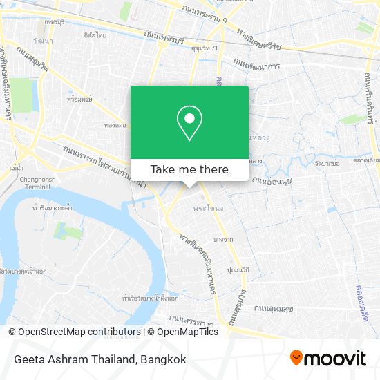 Geeta Ashram Thailand map