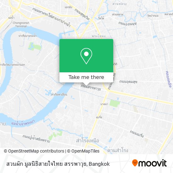 สวนผัก มูลนิธิสายใจไทย สรรพาวุธ map