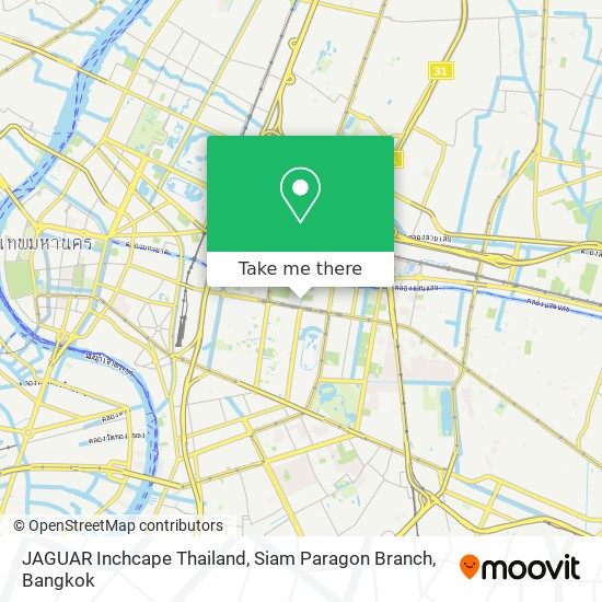 JAGUAR Inchcape Thailand, Siam Paragon Branch map