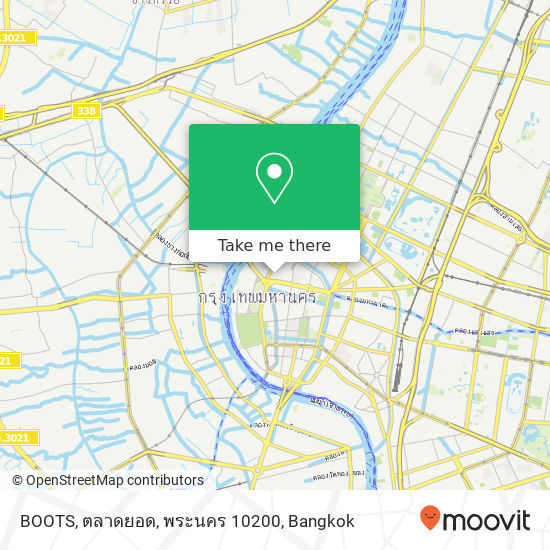 BOOTS, ตลาดยอด, พระนคร 10200 map