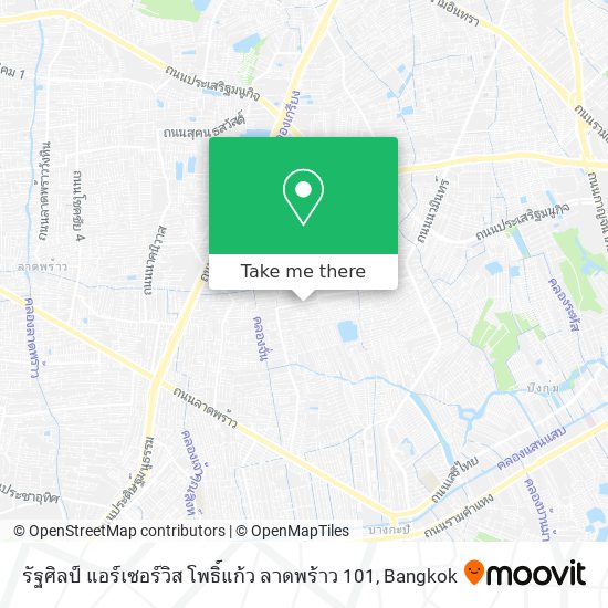 รัฐศิลป์ แอร์เซอร์วิส โพธิ์แก้ว ลาดพร้าว 101 map