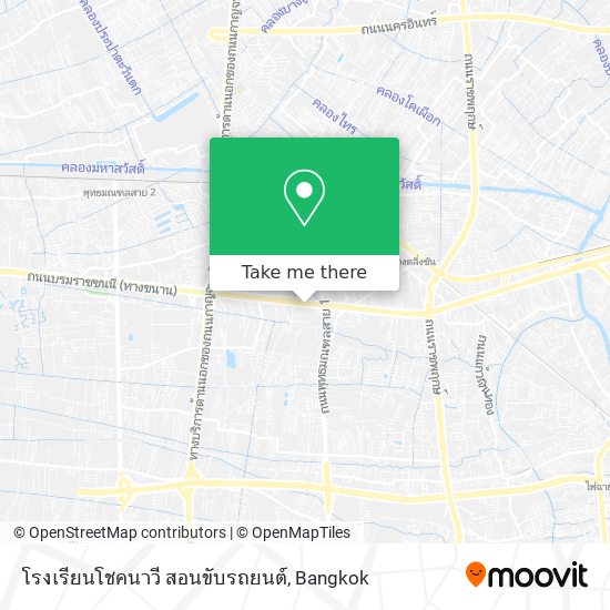 โรงเรียนโชคนาวี สอนขับรถยนต์ map