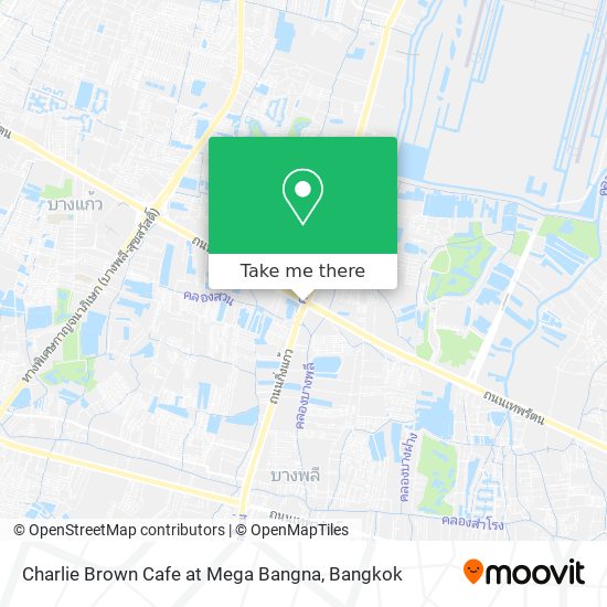 Charlie Brown Cafe at Mega Bangna map