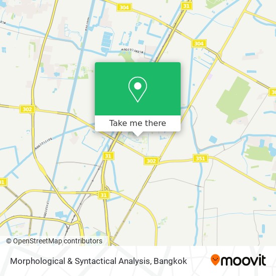 Morphological & Syntactical Analysis map