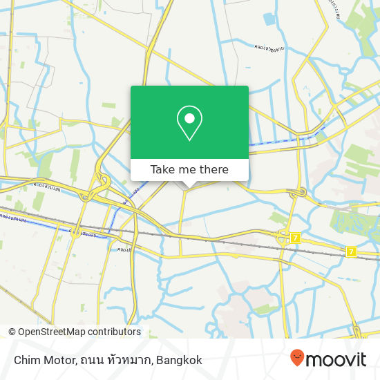 Chim Motor, ถนน หัวหมาก map