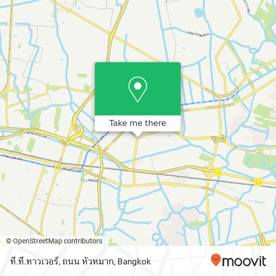 ที.ที.ทาวเวอร์, ถนน หัวหมาก map