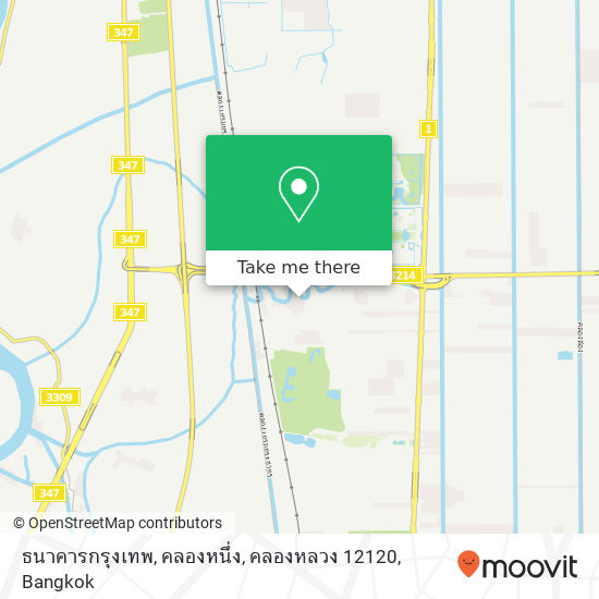 ธนาคารกรุงเทพ, คลองหนึ่ง, คลองหลวง 12120 map