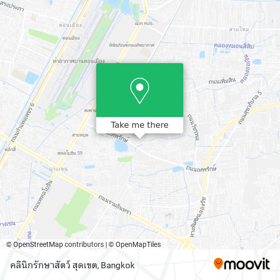 คลินิกรักษาสัตว์ สุดเขต map