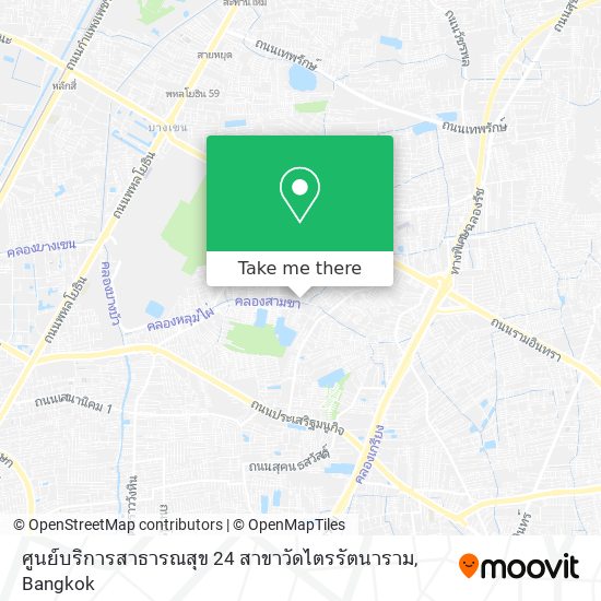 ศูนย์บริการสาธารณสุข 24 สาขาวัดไตรรัตนาราม map