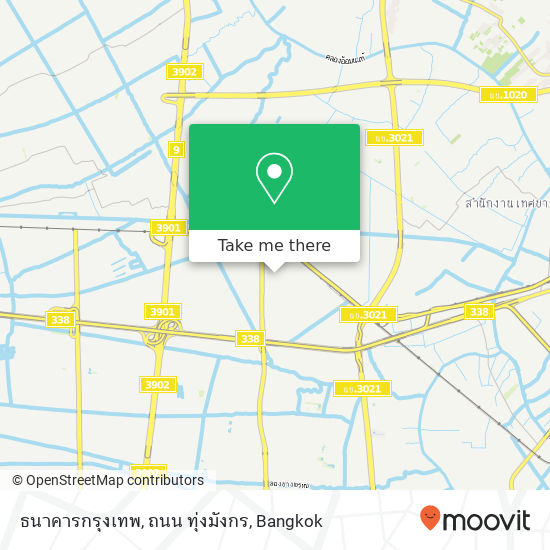 ธนาคารกรุงเทพ, ถนน ทุ่งมังกร map