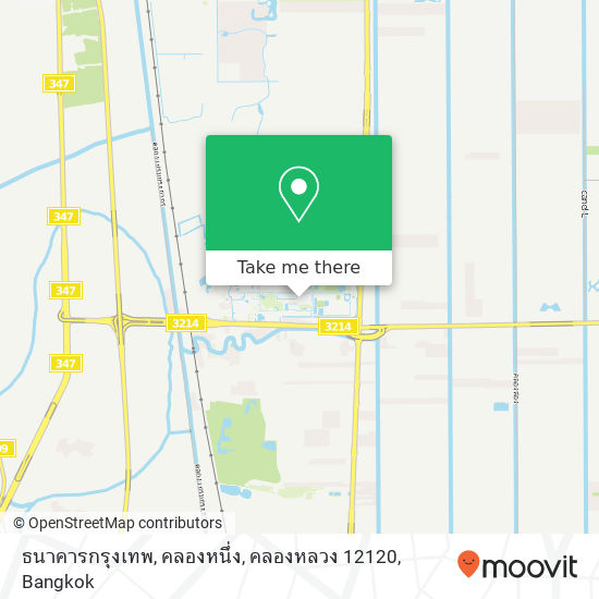 ธนาคารกรุงเทพ, คลองหนึ่ง, คลองหลวง 12120 map