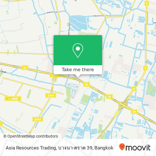 Asia Resources Trading, บางนา-ตราด 39 map