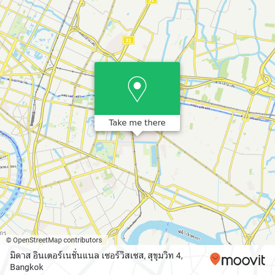 มิดาส อินเตอร์เนชั่นแนล เซอร์วิสเซส, สุขุมวิท 4 map