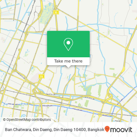 Ban Chatwara, Din Daeng, Din Daeng 10400 map