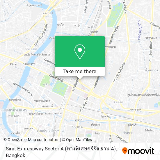 Sirat Expressway Sector A (ทางพิเศษศรีรัช ส่วน A) map