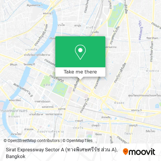 Sirat Expressway Sector A (ทางพิเศษศรีรัช ส่วน A) map