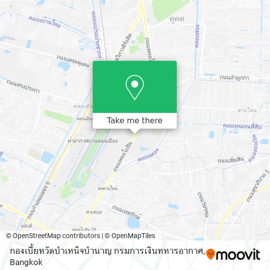 กองเบี้ยหวัดบำเหน็จบำนาญ กรมการเงินทหารอากาศ map