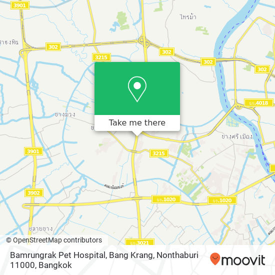 Bamrungrak Pet Hospital, Bang Krang, Nonthaburi 11000 map