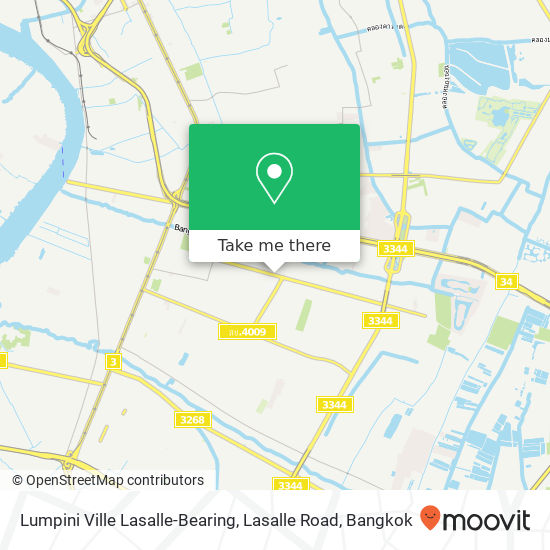 Lumpini Ville Lasalle-Bearing, Lasalle Road map
