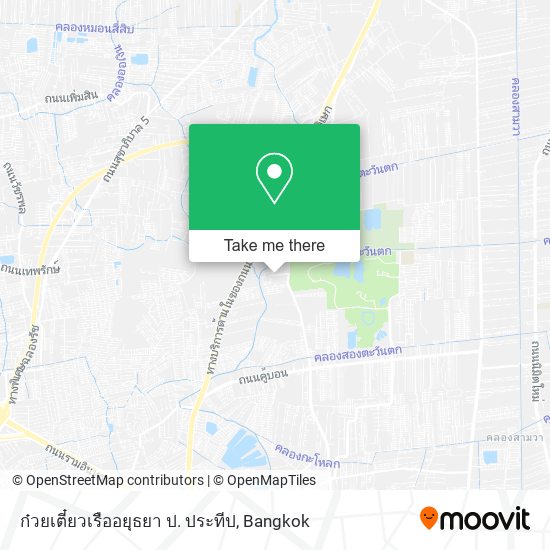 ก๋วยเตี๋ยวเรืออยุธยา ป. ประทีป map