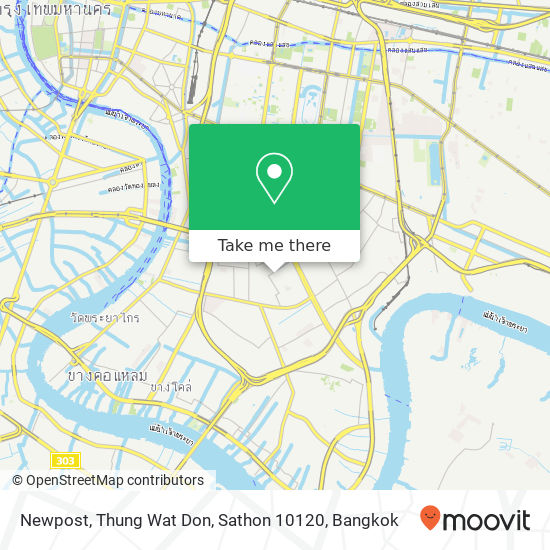 Newpost, Thung Wat Don, Sathon 10120 map
