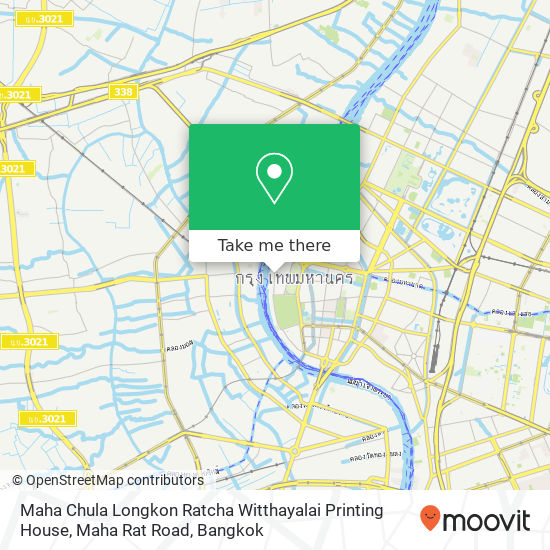 Maha Chula Longkon Ratcha Witthayalai Printing House, Maha Rat Road map