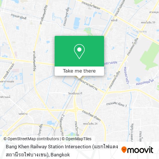 Bang Khen Railway Station Intersection (แยกไฟแดงสถานีรถไฟบางเขน) map