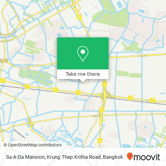 Sa A-Da Mansion, Krung Thep Kritha Road map