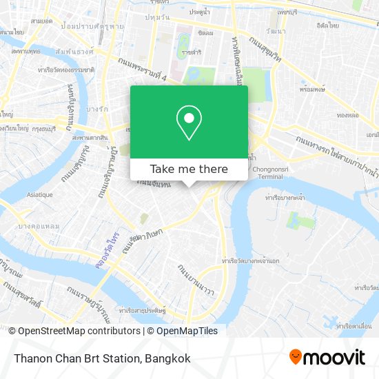 Thanon Chan Brt Station map