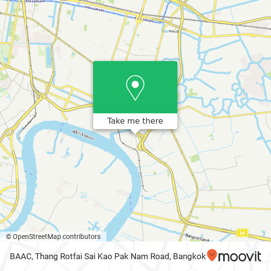 BAAC, Thang Rotfai Sai Kao Pak Nam Road map