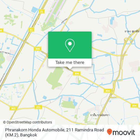 Phranakorn Honda Automobile, 211 Ramindra Road (KM.2) map