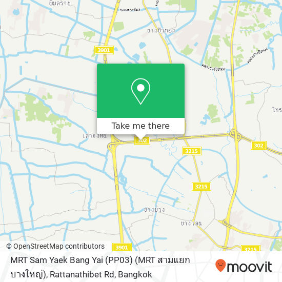 MRT Sam Yaek Bang Yai (PP03) (MRT สามแยกบางใหญ่), Rattanathibet Rd map