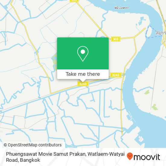 Phuengsawat Movie Samut Prakan, Watlaem-Watyai Road map