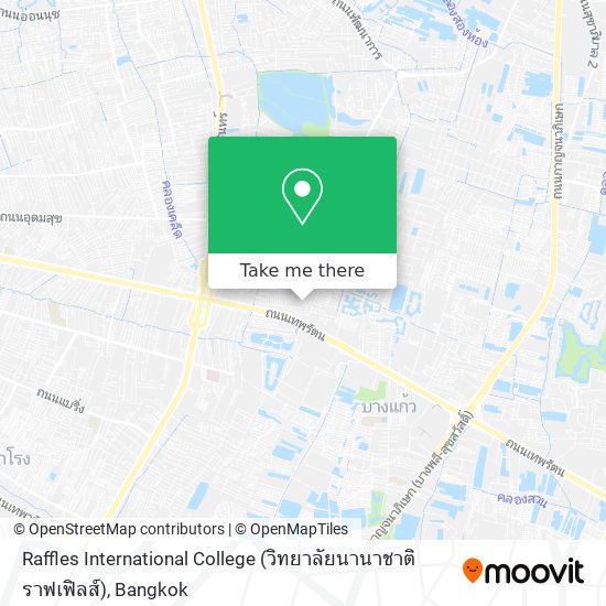 Raffles International College (วิทยาลัยนานาชาติราฟเฟิลส์) map