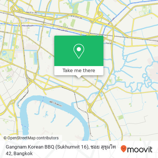 Gangnam Korean BBQ (Sukhumvit 16), ซอย สุขุมวิท 42 map