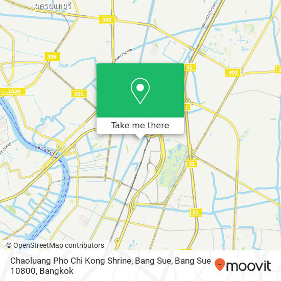 Chaoluang Pho Chi Kong Shrine, Bang Sue, Bang Sue 10800 map