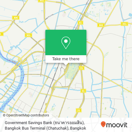 Government Savings Bank (ธนาคารออมสิน), Bangkok Bus Terminal (Chatuchak) map