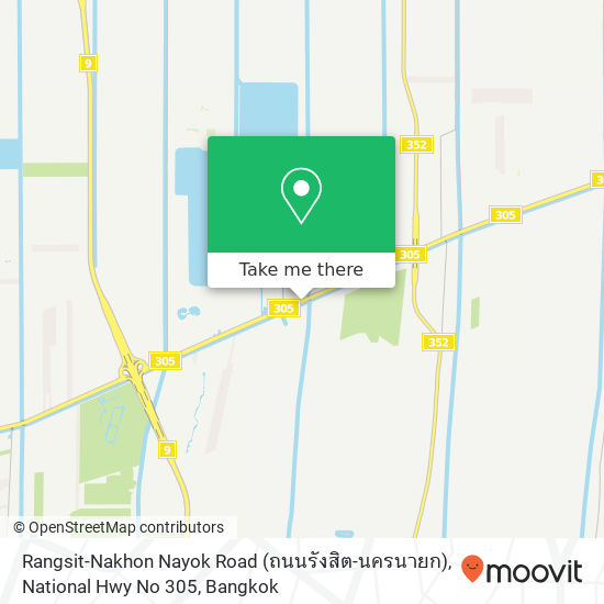 Rangsit-Nakhon Nayok Road (ถนนรังสิต-นครนายก), National Hwy No 305 map