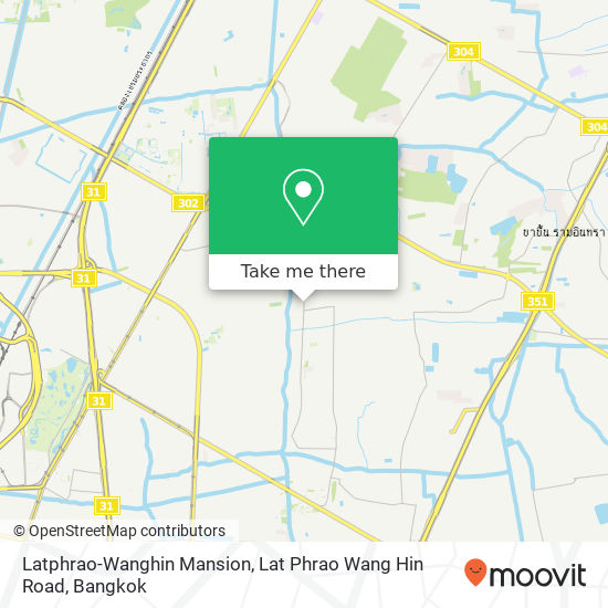 Latphrao-Wanghin Mansion, Lat Phrao Wang Hin Road map