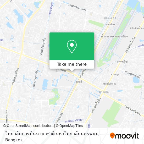 วิทยาลัยการบินนานาชาติ มหาวิทยาลัยนครพนม map