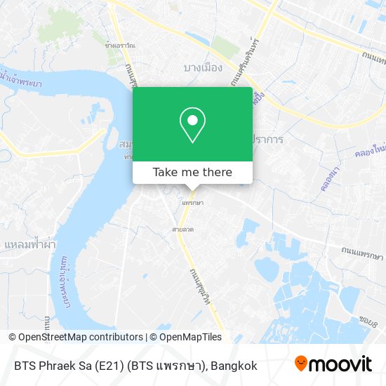 BTS Phraek Sa (E21) (BTS แพรกษา) map