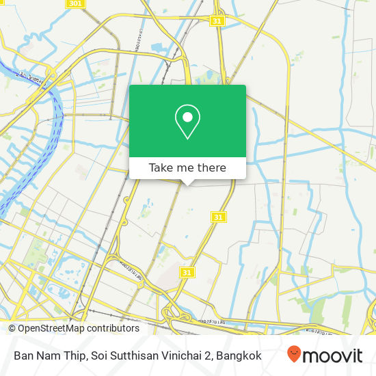 Ban Nam Thip, Soi Sutthisan Vinichai 2 map
