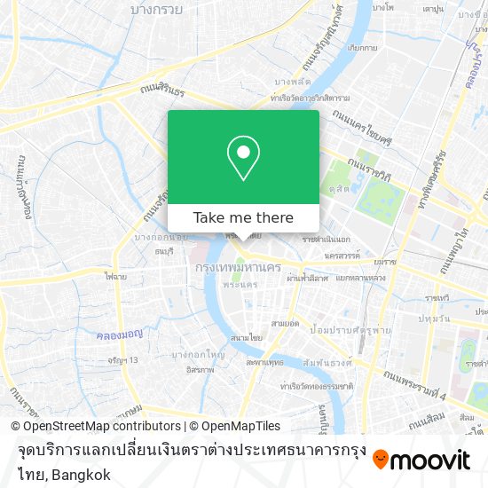 จุดบริการแลกเปลี่ยนเงินตราต่างประเทศธนาคารกรุงไทย map