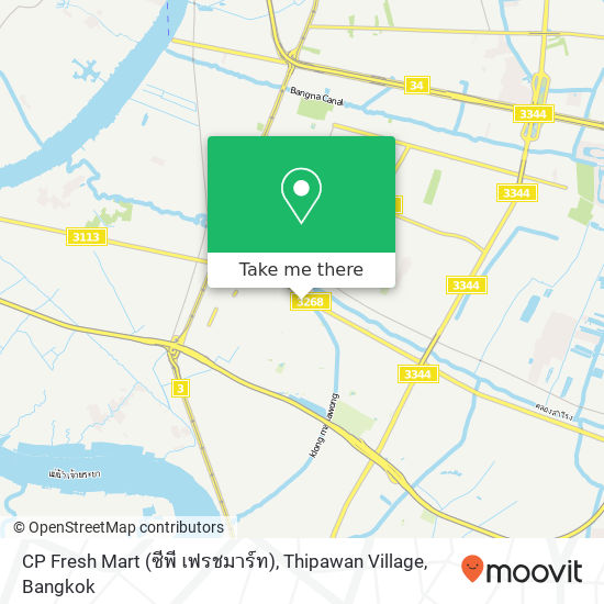 CP Fresh Mart (ซีพี เฟรชมาร์ท), Thipawan Village map