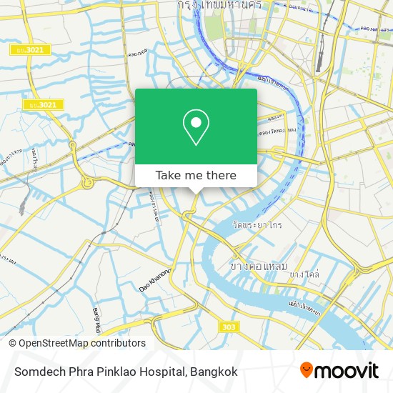 Somdech Phra Pinklao Hospital map